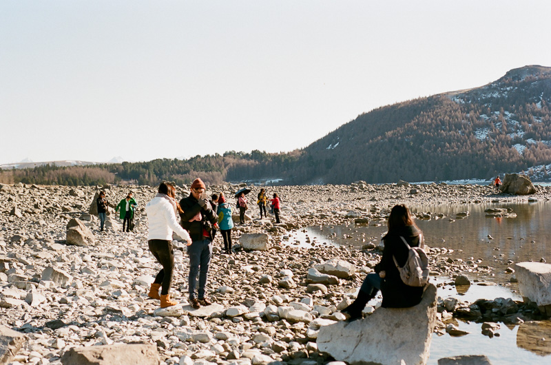 Tourists at Lake Tekapo