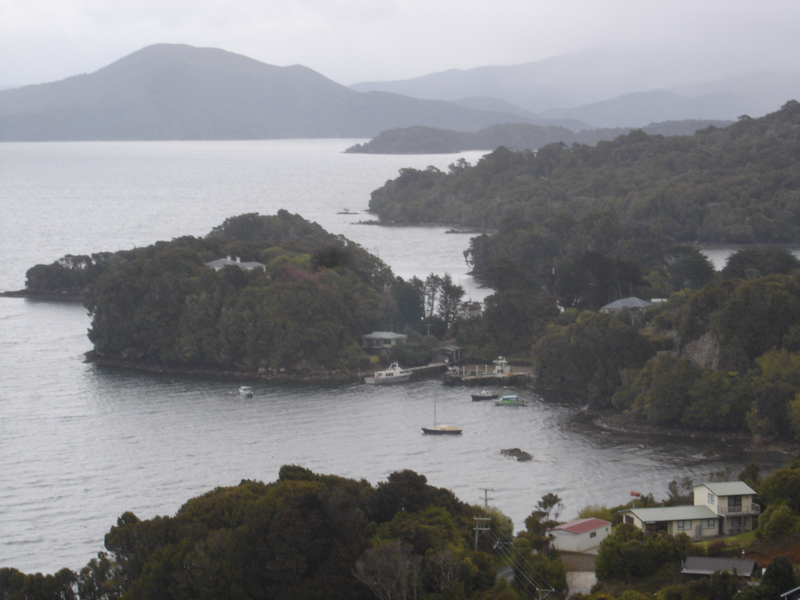 elevated view of Stewart Island