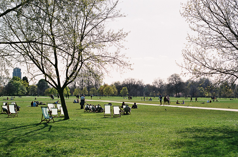 Hyde park on a sunny day