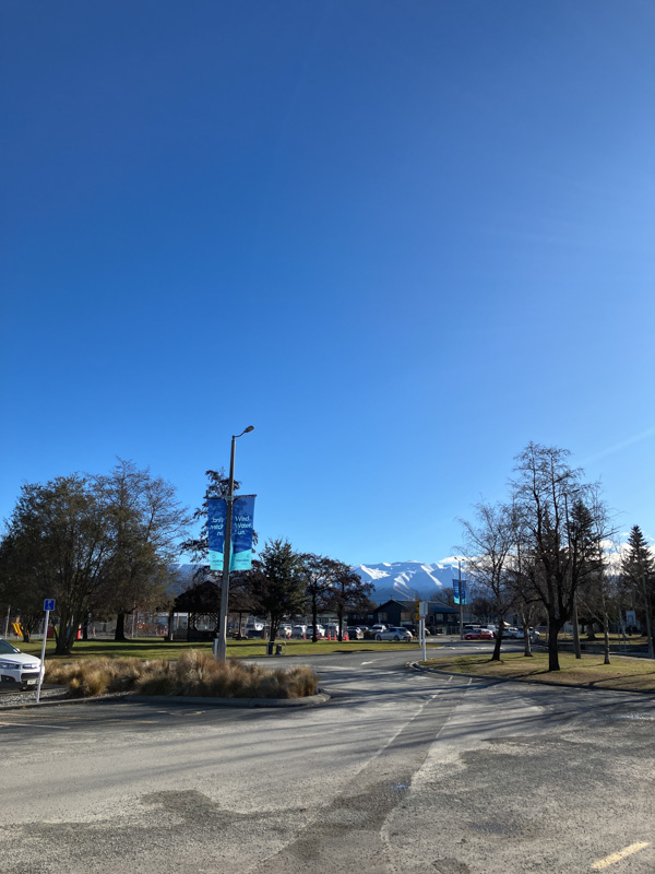 Near the intercity bus drop-off in Twizel.