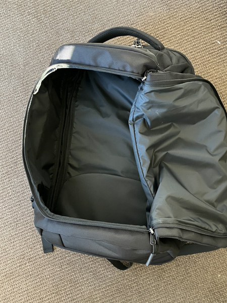 Tomtoc Navigator 40L with main compartment open